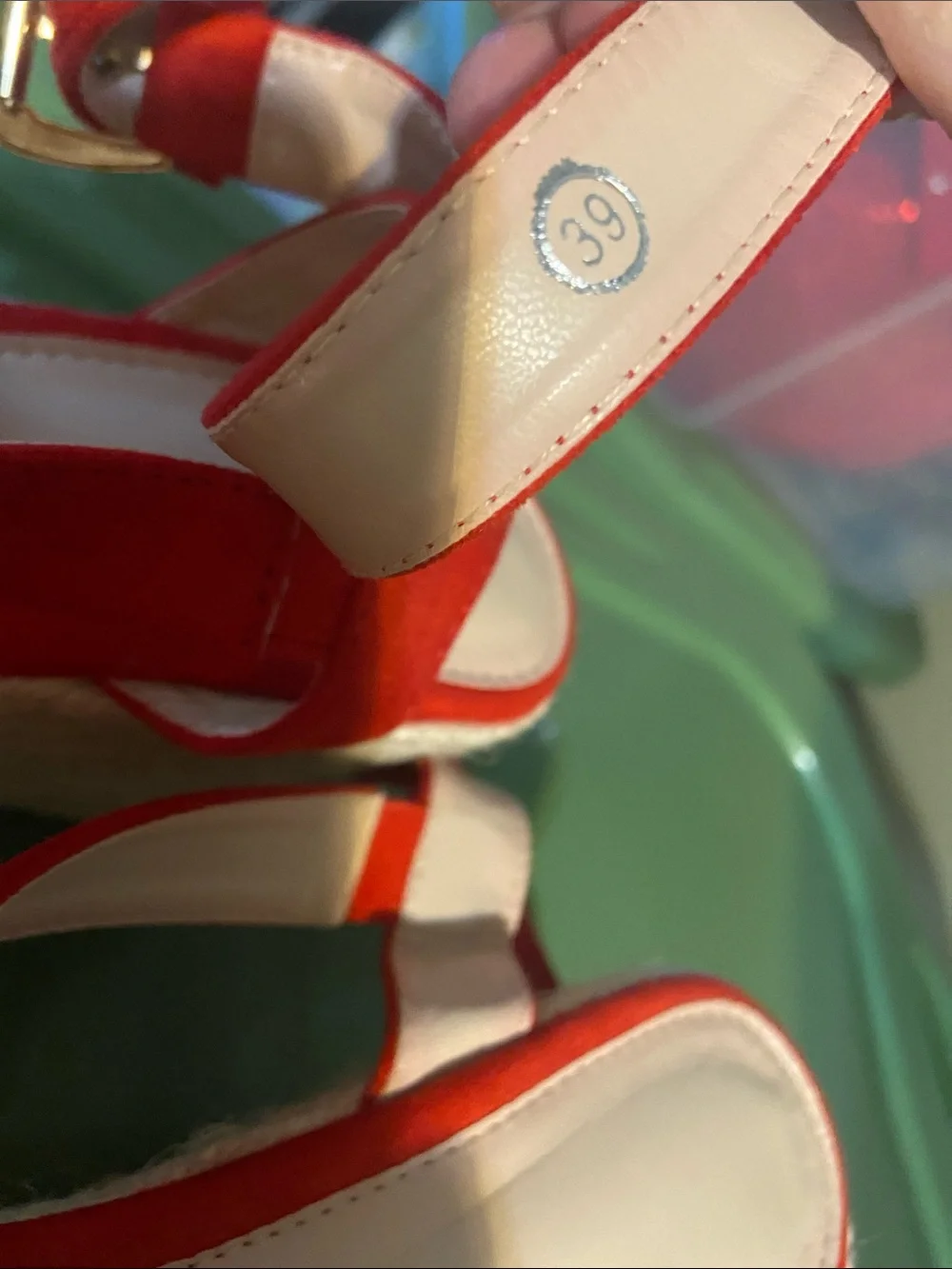 Cute Red Suede Espadrilles 8.5 / 39